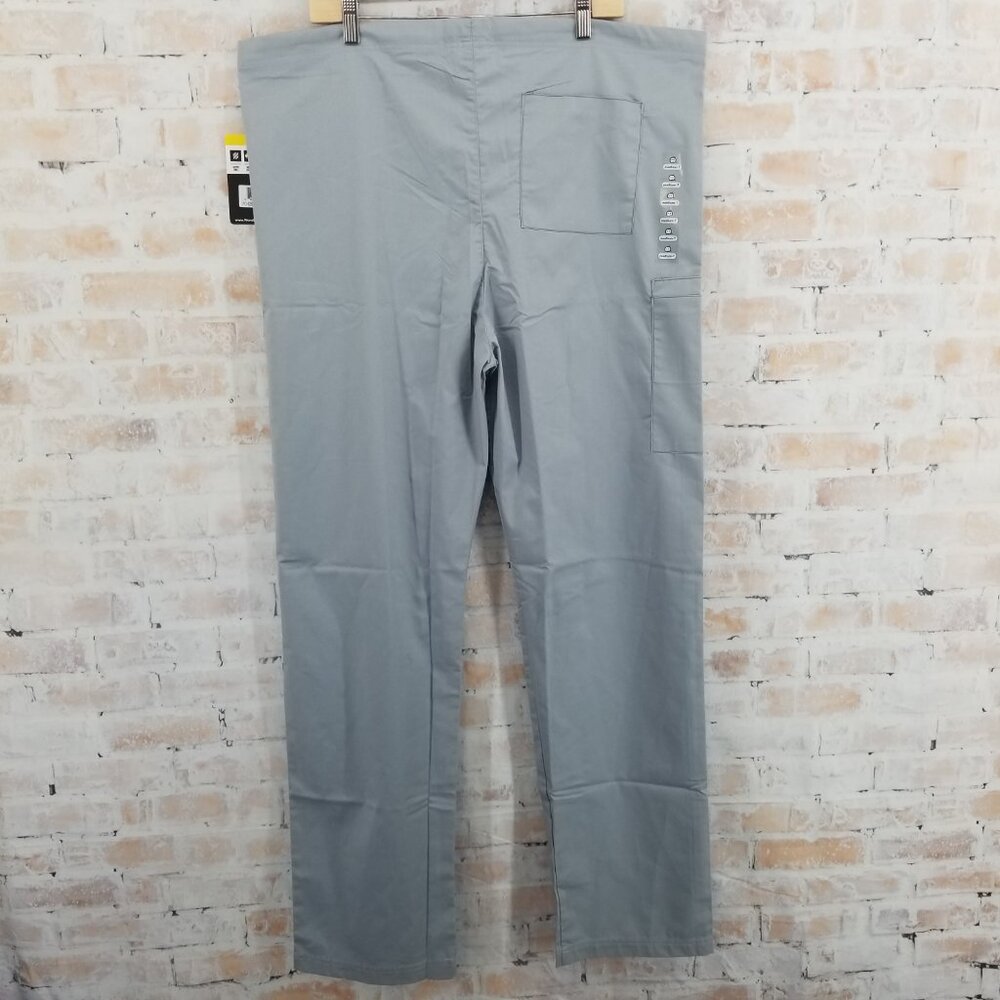 NWT WonderWink WonderWork‎ 500T Unisex Grey Scrub Pant Cargo Medium Tall (33") - Picture 7 of 8